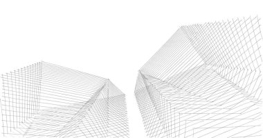 soyut mimari duvar kağıdı tasarımı, dijital konsept arkaplan