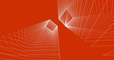 Mimari sanat konseptinde soyut çizgiler, minimum geometrik şekiller. 