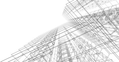 soyut mimari duvar kağıdı tasarımı, dijital konsept arkaplan