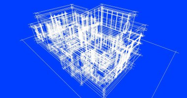 soyut mimari duvar kağıdı tasarımı, dijital konsept arkaplan