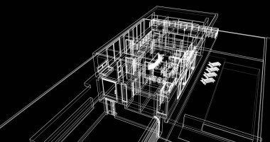 soyut mimari duvar kağıdı tasarımı, dijital konsept arkaplan