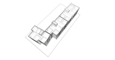 soyut mimari duvar kağıdı tasarımı, dijital konsept arkaplan