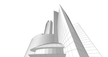 soyut mimari duvar kağıdı tasarımı, dijital konsept arkaplan