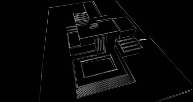 soyut mimari duvar kağıdı tasarımı, dijital konsept arkaplan
