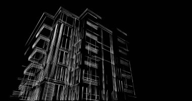 soyut mimari duvar kağıdı tasarımı, dijital konsept arkaplan