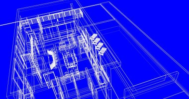 soyut mimari duvar kağıdı tasarımı, dijital konsept arkaplan