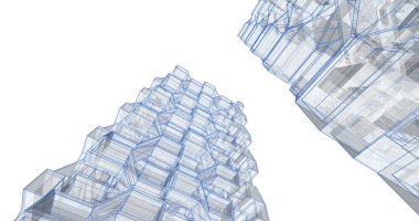 soyut mimari duvar kağıdı tasarımı, dijital konsept arkaplan