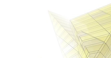 Mimari sanat konseptinde soyut çizgiler, minimum geometrik şekiller. 