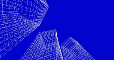 soyut mimari duvar kağıdı tasarımı, dijital konsept arkaplan