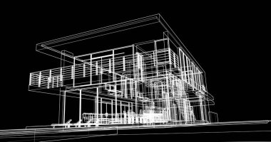 soyut mimari duvar kağıdı tasarımı, dijital konsept arkaplan