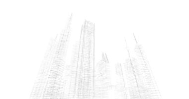 soyut mimari duvar kağıdı tasarımı, dijital konsept arkaplan