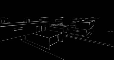 soyut mimari duvar kağıdı tasarımı, dijital konsept arkaplan