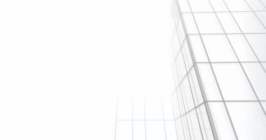 Arkaplanda mimari bina 3d illüstrasyon