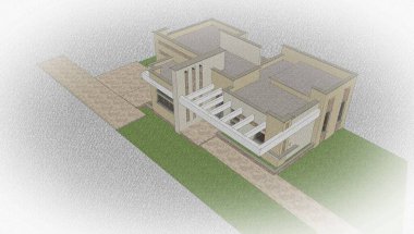 soyut mimari duvar kağıdı tasarımı, dijital konsept arkaplan