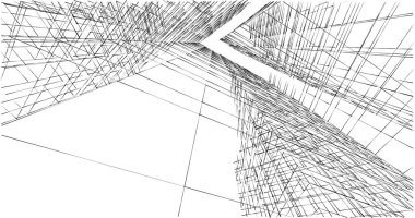 soyut mimari duvar kağıdı tasarımı, dijital konsept arkaplan