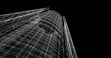 soyut mimari duvar kağıdı tasarımı, dijital konsept arkaplan