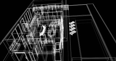 soyut mimari duvar kağıdı tasarımı, dijital konsept arkaplan