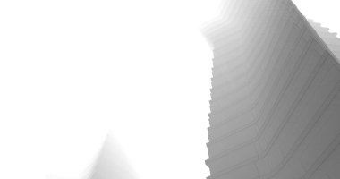 Mimari sanat konseptinde soyut çizgiler, minimum geometrik şekiller. 