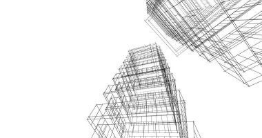 soyut mimari duvar kağıdı tasarımı, dijital konsept arkaplan