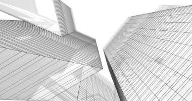 soyut mimari duvar kağıdı tasarımı, dijital konsept arkaplan