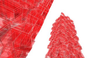 soyut mimari duvar kağıdı tasarımı, dijital konsept arkaplan