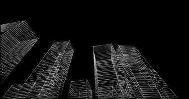 soyut mimari duvar kağıdı tasarımı, dijital konsept arkaplan