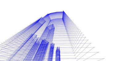 soyut mimari duvar kağıdı tasarımı, dijital konsept arkaplan