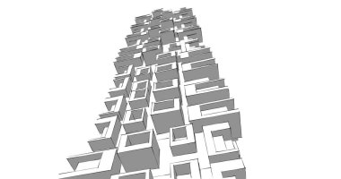 soyut mimari duvar kağıdı tasarımı, dijital konsept arkaplan