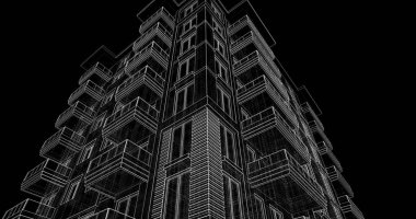 soyut mimari duvar kağıdı tasarımı, dijital konsept arkaplan