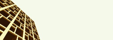 Mimari sanat konseptinde soyut çizgiler, minimum geometrik şekiller. 