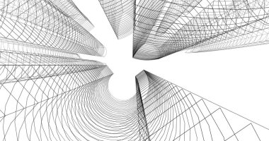 soyut mimari duvar kağıdı tasarımı, dijital konsept arkaplan