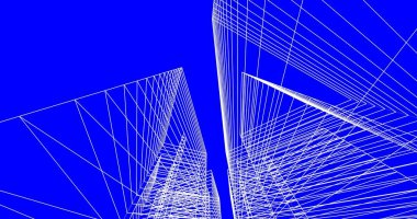 soyut mimari duvar kağıdı tasarımı, dijital konsept arkaplan