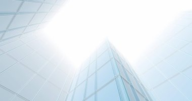 Arkaplanda mimari bina 3d illüstrasyon