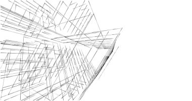 soyut mimari duvar kağıdı tasarımı, dijital konsept arkaplan