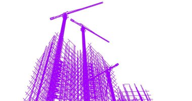 soyut mimari duvar kağıdı tasarımı, dijital konsept arkaplan