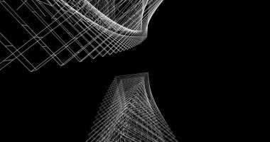 soyut mimari duvar kağıdı tasarımı, dijital konsept arkaplan