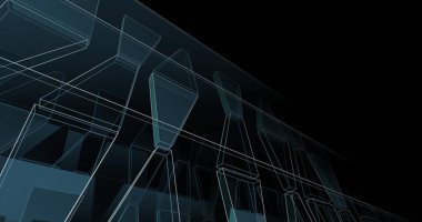 soyut mimari duvar kağıdı tasarımı, dijital konsept arkaplan