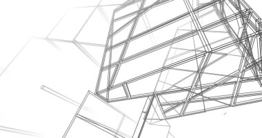 soyut mimari duvar kağıdı tasarımı, dijital konsept arkaplan