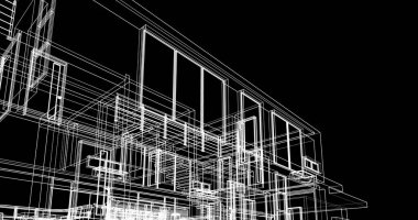 soyut mimari duvar kağıdı tasarımı, dijital konsept arkaplan