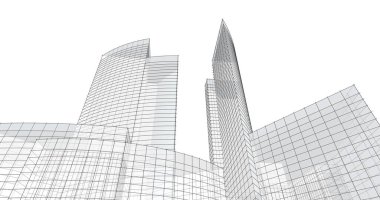 soyut mimari duvar kağıdı tasarımı, dijital konsept arkaplan