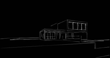 soyut mimari duvar kağıdı tasarımı, dijital konsept arkaplan