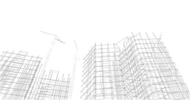 soyut mimari duvar kağıdı tasarımı, dijital konsept arkaplan