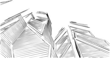 eskiz sanatı, geometrik mimari binalar tasarımı