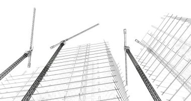 soyut mimari duvar kağıdı tasarımı, dijital konsept arkaplan