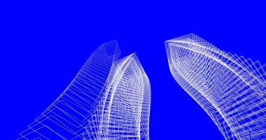 soyut mimari duvar kağıdı tasarımı, dijital konsept arkaplan