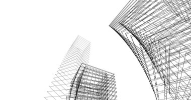 soyut mimari duvar kağıdı tasarımı, dijital konsept arkaplan