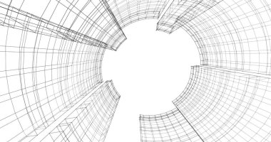 soyut mimari duvar kağıdı tasarımı, dijital konsept arkaplan