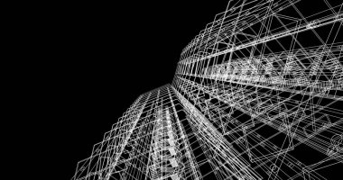 soyut mimari duvar kağıdı tasarımı, dijital konsept arkaplan