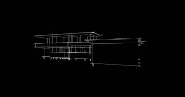 Mimari sanat konseptinde soyut çizgiler, minimum geometrik şekiller. 