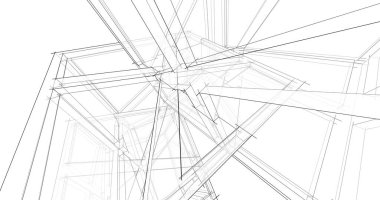 soyut mimari duvar kağıdı tasarımı, dijital konsept arkaplan